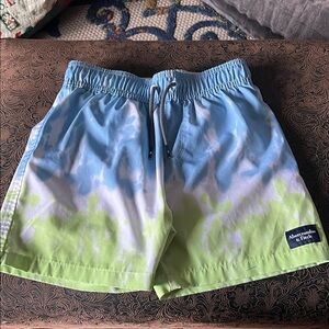 Abercrombie & Fitch Sky Blue and Lime Swim Trunks